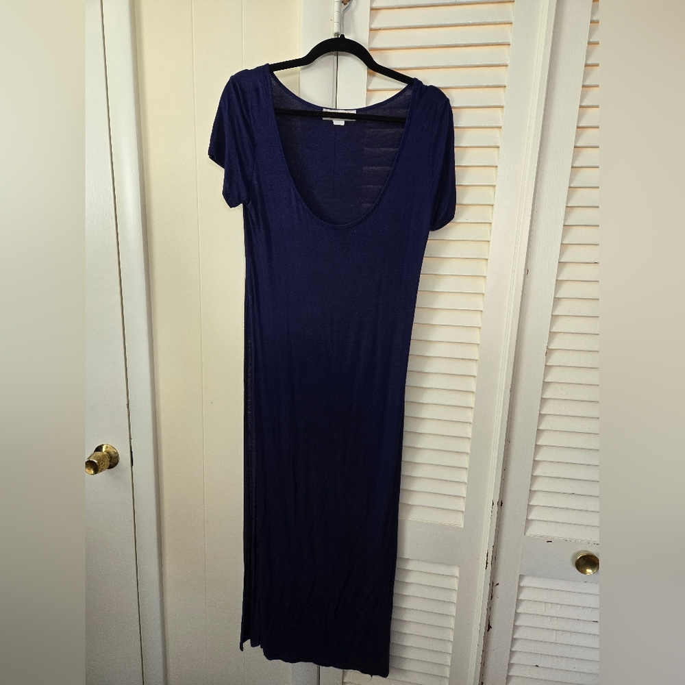 L I'm In Love With Derek Stylish Deep Blue Women's Tunic With Side Slits